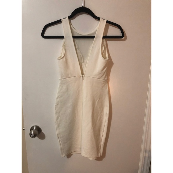 White Lace Bodycon Dress - Picture 2 of 3